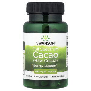 Swanson Full Spectrum Cacau (Cacau Cru) 400 mg 60 Cápsulas