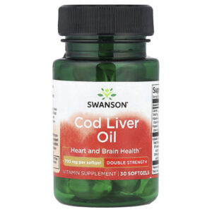 Swanson Óleo de Fígado de Bacalhau 30 Cápsulas Softgel