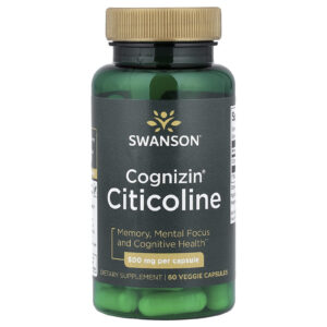 Swanson Citicolina Cognizin® 60 Cápsulas Vegetais (500 mg por Cápsula)