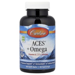 Carlson ACES® + Ômega 60 Cápsulas Softgel