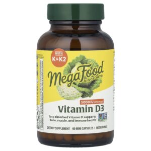 MegaFood Vitamina D3 125 mcg (5.000 UI) 60 Minicápsulas