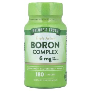 Natures Truth Complexo de Boro Ação Tripla 180 Comprimidos (3 mg por comprimido)