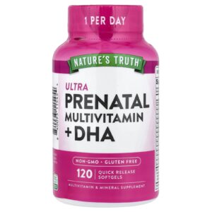 Natures Truth Multivitamínico Ultra Pré-Natal + DHA 120 Cápsulas Softgel de Liberação Rápida