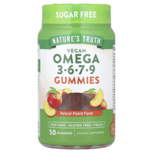 Natures Truth Gomas Veganas de Ômega 3-6-7-9 Pêssego Natural 50 Gomas