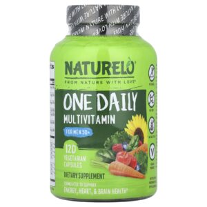 NATURELO Um Multivitamínico Diário para Homens com Mais de 50 Anos 120 Cápsulas Vegetarianas