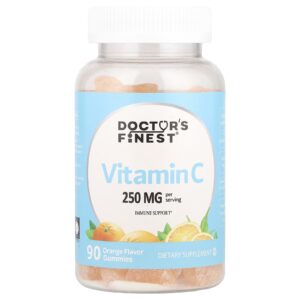 Doctors Finest Gomas de Vitamina C Sabor Laranja 90 Gomas (125 mg por Goma)