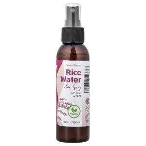 Seven Minerals Spray para Cabelo com Água de Arroz com Rosa e MSM 120 ml (4 fl oz)