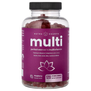 NutraChamps Multivitamínico Gomas Multivitamínicas Perfeitas para Mulheres Framboesa 120 Gomas de Vitaminas