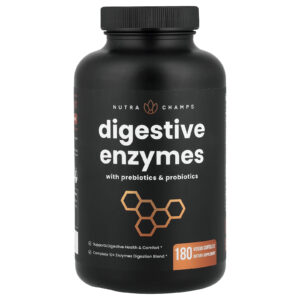 NutraChamps Enzimas Digestivas com Prebióticos e Probióticos 180 Cápsulas Veganas