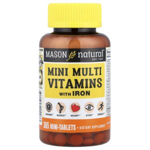 Mason Natural Mini Multivitaminas com Ferro 365 Minicomprimidos