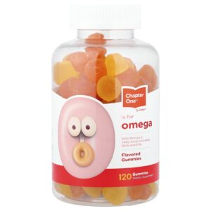 Chapter One Gomas de Ômega com Ácidos Graxos Ômega-3 Incluindo DHA e EPA 120 Gomas