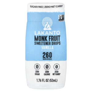 Lakanto Gotas de Adoçante de Fruta-dos-monges Baunilha 52 ml (176 fl oz)