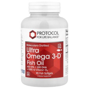 Protocol for Life Balance Ultra Omega 3-D™ 90 Cápsulas Softgel de Gelatina de Peixe