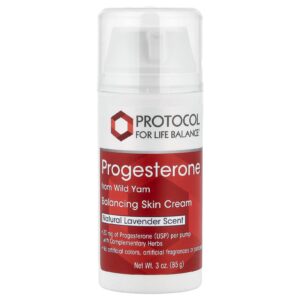 Protocol for Life Balance Progesterona de Inhame Selvagem Creme para Equilíbrio da Pele Lavanda Natural 85 g (3 oz)