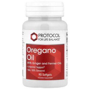 Protocol for Life Balance Óleo de Orégano com Óleos de Gengibre e Erva-doce 90 Cápsulas Softgel