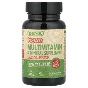 Deva Suplemento Mineral e Multivitamínico Vegano Sem Ferro 90 Comprimidos