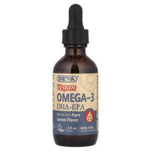 Deva Ômega-3 Vegano DHA-EPA Limão 60 ml (2 fl oz)