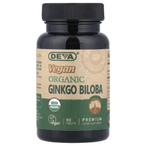 Deva Ginkgo Biloba Orgânico Vegano 90 Comprimidos (300 mg por comprimido)