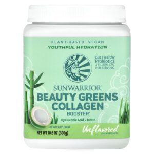 Sunwarrior Reforço de Colágeno Beauty Greens Sem Sabor 300 g (106 oz)