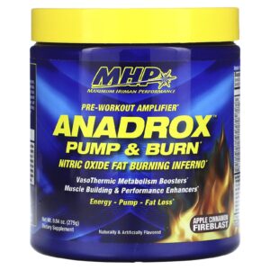 MHP Anadrox Pump & Burn Amplificador Pré-treino Maçã e Canela Fireblast 279 g (984 oz)