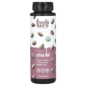 Foods Alive Óleo de Chia Orgânico Prensado a Frio e Artesanal 236 ml (8 fl oz)