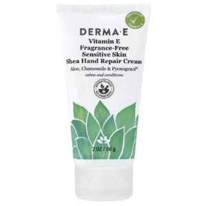 DERMA E Creme Reparador para as Mãos Shea Pele Sensível Sem Perfume 56 g (2 oz)