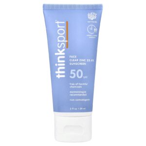 think Thinksport® Protetor Solar Face Clear Zinc a 234% FPS 50 59 ml (2 fl oz)
