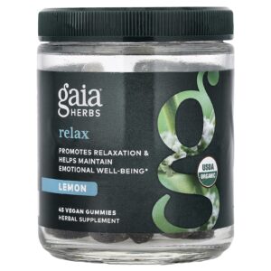 Gaia Herbs Gomas Relaxantes Limão 45 Gomas Veganas