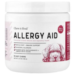 Chew + Heal Allergy Aid para Cães 90 Soft Mastigáveis 198 g (69 oz)