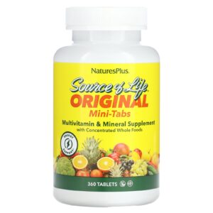 NaturesPlus Source of Life Minicomprimidos Originais Suplemento Multivitamínico e Mineral 360 Comprimidos