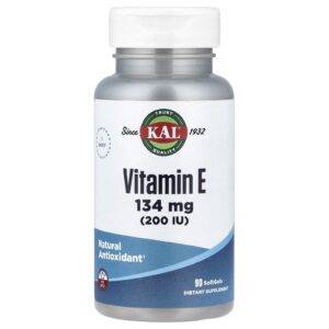 KAL Vitamina E 134 mg (200 UI) 90 Cápsulas Softgel