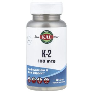 KAL K-2 100 mcg 60 Cápsulas VegCaps