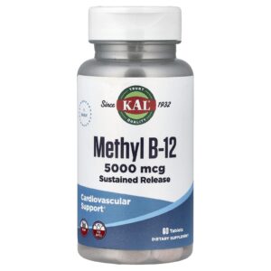 KAL Metil B-12 Liberação Gradual 5.000 mcg 60 Comprimidos