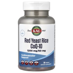 KAL Levedura de Arroz Vermelho e CoQ-10 30 Comprimidos