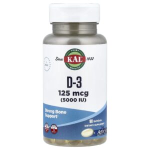 KAL D-3 125 mcg (5.000 UI) 90 Cápsulas Softgel