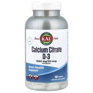 KAL Citrato de Cálcio D-3 180 Comprimidos