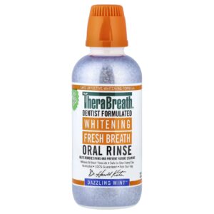TheraBreath Hálito Fresco Clareador Enxágue Oral Hortelã Deslumbrante 473 ml (16 fl oz)