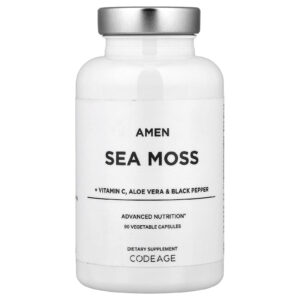 Codeage Amen Musgo-da-Irlanda Marinho + Vitamina C Babosa e Pimenta-do-reino 90 Cápsulas Vegetais