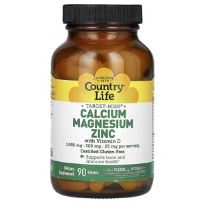 Country Life Cálcio Magnésio Zinco com Vitamina D 90 Comprimidos