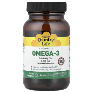 Country Life Ômega-3 Naturals 1.000 mg 50 Cápsulas Softgel