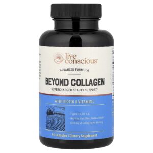 Live Conscious Beyond Collagen com Biotina e Vitamina C 90 Cápsulas