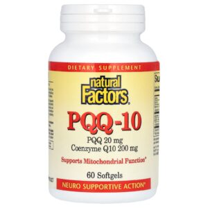 Natural Factors PQQ-10 60 Cápsulas Softgel