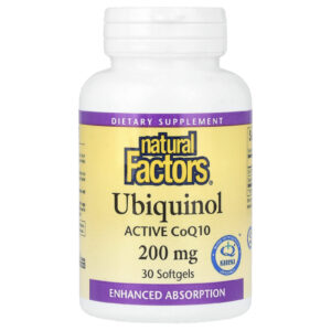 Natural Factors Ubiquinol 200 mg 30 Cápsulas Softgel