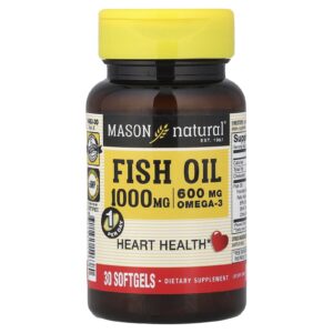 Mason Natural Óleo de Peixe 1.000 mg 30 Cápsulas Softgel