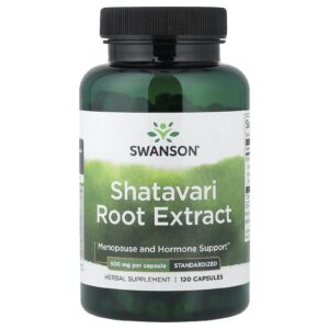 Swanson Extrato da Raiz de Shatavari Padronizado 500 mg 120 Cápsulas