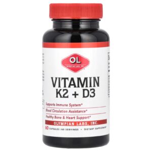 Olympian Labs Vitamina K2 + D3 60 Cápsulas
