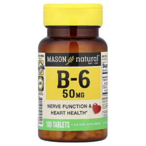 Mason Natural Vitamina B-6 50 mg 100 Comprimidos