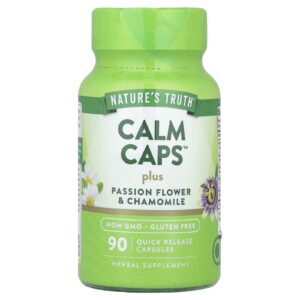 Natures Truth Calm Caps™ mais Passiflora e Camomila 90 Cápsulas de Liberação Rápida