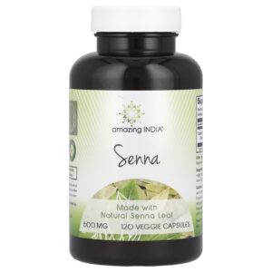 Amazing India Senna 500 mg 120 Cápsulas Vegetais