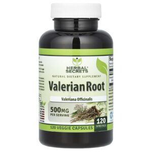 Herbal Secrets Raiz de Valeriana 500 mg 120 Cápsulas Vegetais